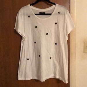 Joe’s Jeans Collection White Shirt with Embroidery